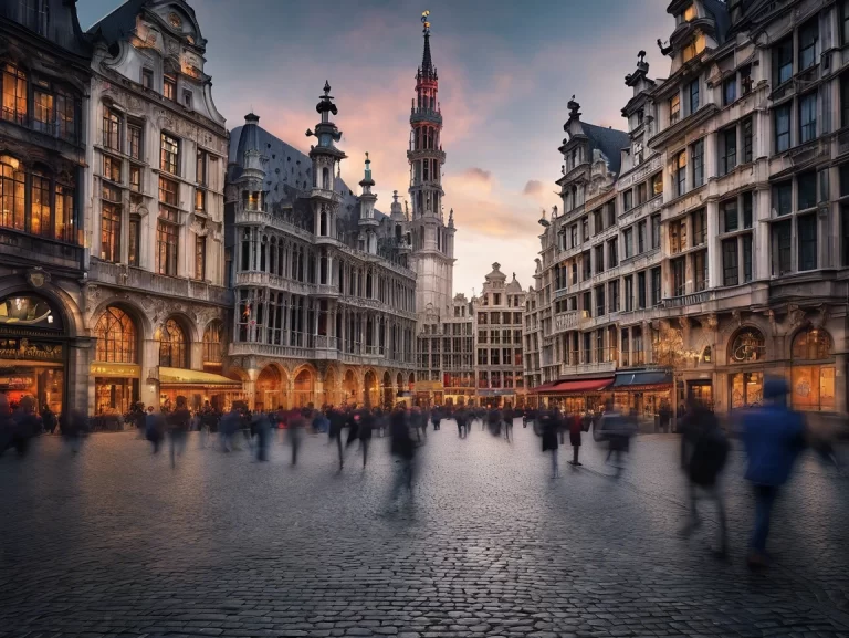 Brussels Grand Place after arriving from Paris