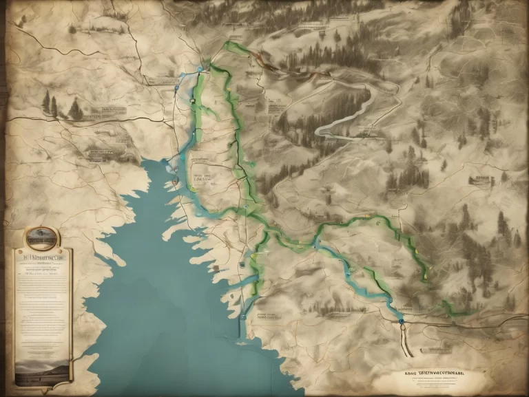 Historic survey map overlay of Yellowstone with digital GPS trail markers—nerdy history of national parks