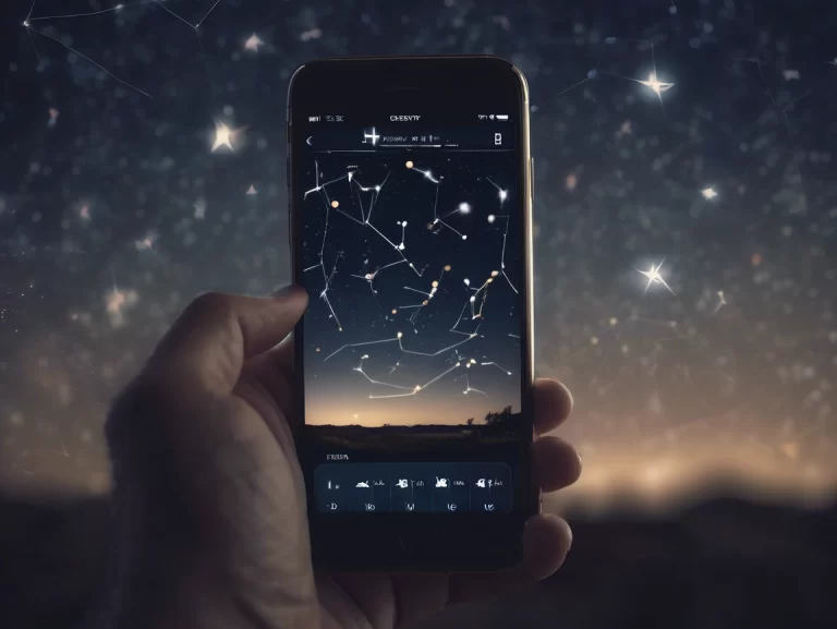 Star map app helping a beginner identify constellations